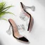 Charmant Schwarz Strassenmode Niet Sandalen Damen 2020 10 cm Stilettos Peeptoes Sandaletten