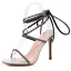 Sexy Black Evening Party Laser Womens Sandals 2020 Ankle Strap 11 cm Stiletto Heels Open / Peep Toe Sandals