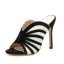 Amazing / Unique Black Street Wear Zebra Pattern Womens Sandals 2020 11 cm Stiletto Heels Open / Peep Toe Sandals