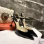Charmant Noire Vêtement de rue Sandales Femme 2020 Cuir 8 cm Talons Aiguilles À Bout Pointu Sandales