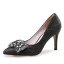 Charmant Glanz Pailletten Silber Brautschuhe 2020 Leder Strass 3 cm Stilettos Low Heel Spitzschuh Hochzeit Pumps