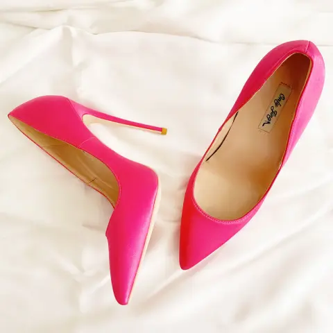 Chic / Beautiful Fuchsia Street Wear Pumps 2020 Leather 10 cm Stiletto Heels Pointed Toe Pumps