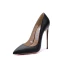 Enkel Svart Kontor OL Lær Pumps 2020 11 cm Stiletthæler Spisse Pumps