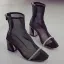 Chic / Beautiful Black Street Wear See-through Womens Sandals 2020 7 cm Thick Heels Pointed Toe Sandals