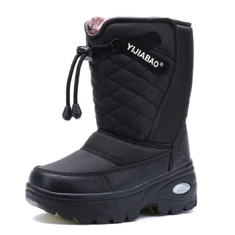 Keep Warm Modest Simple Winter Black Street Wear Round Toe Snow Boots 2020 Womens Boots