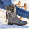 Chic / Beautiful Winter Grey Street Wear Flat Round Toe Womens Boots 2020