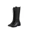 Schlicht Herbst Schwarz Strassenmode Kniehohe Stiefel Damen 2020 Leder 4 cm Thick Heels Low Heel Quadratische Zehe Stiefel