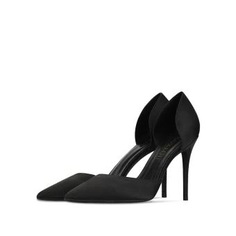 Elegant Black 10 Cm Prom Solid Color 2020 High Heels Satin Summer Pointed Toe Stiletto Heels Womens Sandals Womens Shoes