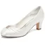 Elegant Ivory Wedding Shoes Rhinestone Bow 2024 6 cm Pumps Pointed Toe Stiletto Heels