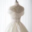 Chinese style White Wedding Dresses 2017 High Neck Short Sleeve Backless Beading Sequins Ruffle Satin Lace Chapel Train