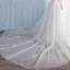 Modern / Fashion A-Line / Princess Beach Wedding Dresses 2017 Short Sleeve Backless Appliques White Glitter Lace Bow Sash Detachable Chapel Train