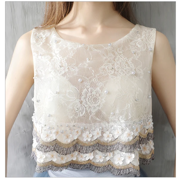 Bohême 2 Pièces Robe De Bal 2017 Princesse Sans Manches Perlage Perle Fleur Volants Robe De Ceremonie Train De Balayage