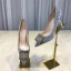 Glittrande Silver Afton Paljetter Pumps 2020 6 cm Stilettklackar Spetsiga Pumps