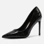 Chic / Beautiful Evening Party Black Leather Pumps 2020 10 cm Stiletto Heels Pointed Toe Pumps