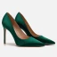 Chic / Belle Vert Foncé Bureau OL Satin Escarpins 2020 10 cm Talons Aiguilles À Bout Pointu Escarpins