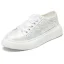 Mode Ivoor Rhinestone Huwelijk Sportschoenen 2024 4 cm Plateau Ronde Neus Bruidsschoenen