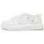 Elegant Ivory Rhinestone Lace Flower Wedding Sneakers 2024 4 cm Platform Round Toe Wedding Shoes