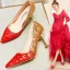 Sparkly Gold Red Sequins Wedding Shoes 2020 Rhinestone 9 cm Stiletto Heels Pointed Toe Wedding Pumps