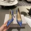 Charmig Gradient-Färg Ocean Blå Afton Paljetter Pumps 2020 Läder 6 cm Stilettklackar Spetsiga Pumps