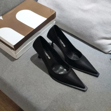 Unique Blanche Bureau Ol Escarpins 2020 Cuir 8 Cm Talons Aiguilles À Bout Pointu Escarpins