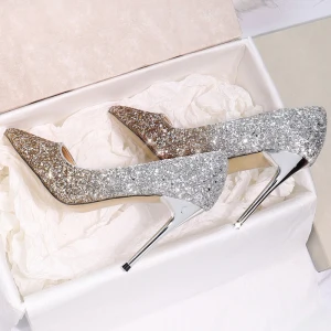 Glitzernden Farbverlauf Abend Pailletten Pumps 2020 10 Cm Stilettos Spitzschuh Pumps