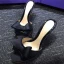 Chic / Belle Noire Désinvolte Noeud Sandales Femme 2020 6 cm Talons Aiguilles Peep Toes / Bout Ouvert Sandales