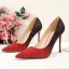 Charmant Gradiëntkleur Rode Avond Pumps 2020 Pailletten 10 cm Naaldhakken / Stiletto Spitse Neus Pumps