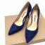 Schlicht Marineblau Büro OL Wildleder Pumps 2020 Leder 8 cm Stilettos Spitzschuh Pumps
