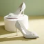 Classic White Lace Wedding Shoes 2020 Pearl 9 cm Stiletto Heels Pointed Toe Wedding Pumps