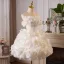 Flower Fairy White Cascading Ruffles Appliques Short Prom Dresses 2024 Ball Gown Strapless Sleeveless Backless Prom Formal Dresses