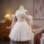 Charmant Weiß Applikationen Spitze Blumen Perle Geburtstag Kurze Partykleider 2025 Off Shoulder Ärmellos Rückenfreies Festliche Kleider