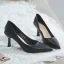 Simple Noire Bureau OL Escarpins 2020 Cuir 5 cm Talons Aiguilles À Bout Pointu Escarpins