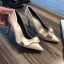 Elegante Beige Ball Satin Schleife Pumps 2020 9 cm Stilettos Spitzschuh Pumps