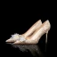 Luxury / Gorgeous Gold Crystal Wedding Shoes 2020 Leather Sequins 8 cm Stiletto Heels Pointed Toe Wedding Pumps