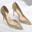 Sparkly Gold Evening Party Glitter Sequins Womens Shoes 2020 10 cm Stiletto Heels Heels Pointed Toe