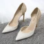 Charming Gradient-Color Gold Evening Party Womens Shoes 2020 Glitter Sequins 10 cm Stiletto Heels Pointed Toe Heels