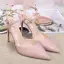 Sexy Fashion Nude Evening Party Womens Sandals 2020 Ankle Strap Patent Leather 10 cm Stiletto Heels Pointed Toe Heels