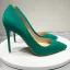 Schlicht Grün Wildleder Strassenmode Pumps 2020 12 cm Stilettos Spitzschuh Pumps