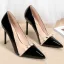 Mote Svart Aften Klinke Pumps 2020 Patent Lær 11 cm Stiletthæler Spisse Pumps