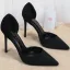 Elegant Black Suede Evening Party Womens Shoes 2020 10 cm Stiletto Heels Pointed Toe High Heels