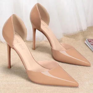 Minimalist Nude Office Ol Womens Shoes 2020 10 Cm Stiletto Heels Pointed Toe Heels