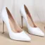 Schöne Weiß Ball 2020 Pumps Lackleder 12 cm Stilettos Spitzschuh Pumps