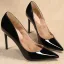 Mote Svart Ball Pumps 2020 Patent Lær 10 cm Stiletthæler Spisse Pumps