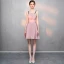 Modest / Simple Blushing Pink Homecoming Graduation Dresses 2018 A-Line / Princess Backless Spaghetti Straps Sleeveless Short Prom Dresses