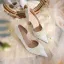 Chic Ivoire Perle Chaussure De Mariée 2020 8 cm Talons Aiguilles À Bout Pointu Mariage Talons