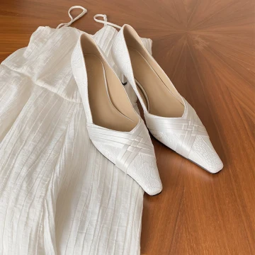 Vintage Elegante Ivoor Kant Bruidsschoenen 2020 Leer 6 Cm Naaldhakken Stiletto Spitse Neus Huwelijk Pumps