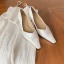 Vintage / Retro Elegant Ivory Lace Wedding Shoes 2020 Leather 6 cm Stiletto Heels Pointed Toe Wedding Pumps