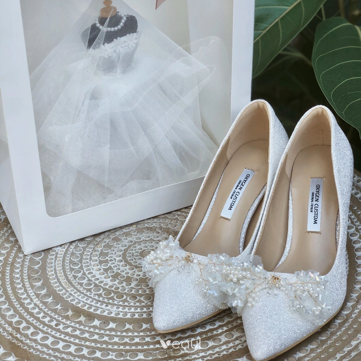 Ivory sparkly clearance shoes