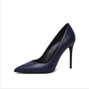 Classy Navy Blue Street Wear Pumps 2020 10 Cm Stiletto Heels Pointed Toe Pumps