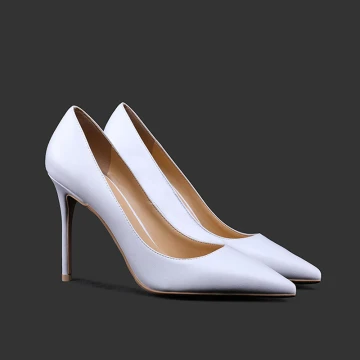 Eenvoudige Witte Kantoor Ol Pumps 2020 10 Cm Naaldhakken Stiletto Spitse Neus Pumps